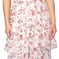 Vestido longo em camadas com estampa floral Elaine da Rachel Roy, branco, tamanho 12