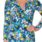 Vestido envelope falso com estampa floral Rachel Roy Feminino Cia Azul Tamanho P