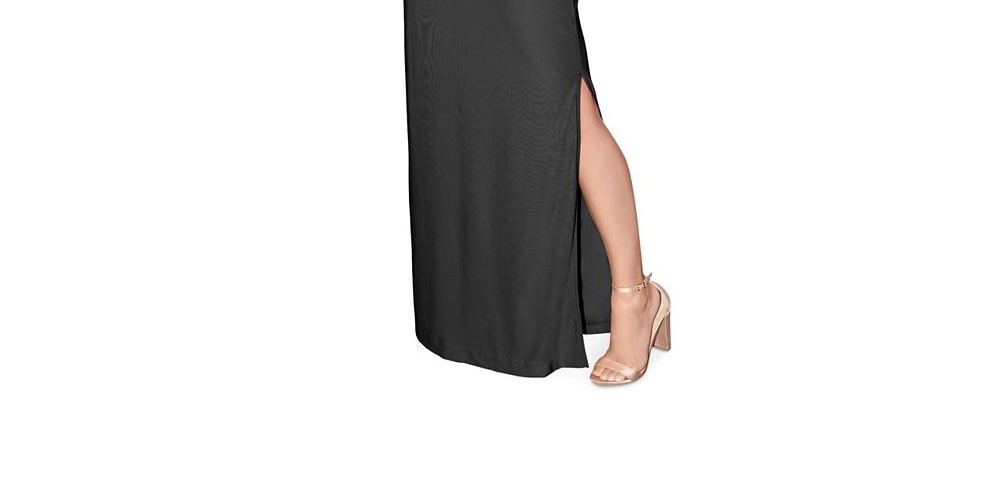 Vestido longo feminino Rachel Roy Harland Jersey rosa tamanho extragrande