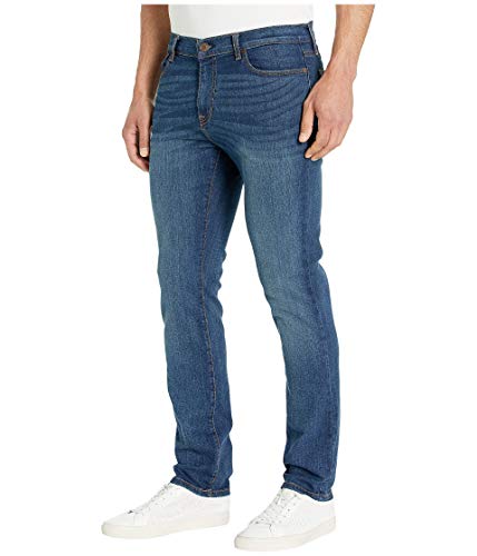 Calça jeans masculina Tommy Jeans Straight Fit Stretch Azul Tamanho 36X32