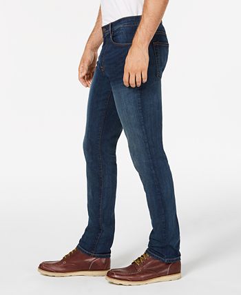 Calça jeans masculina Tommy Jeans Straight Fit Stretch Azul Tamanho 36X30