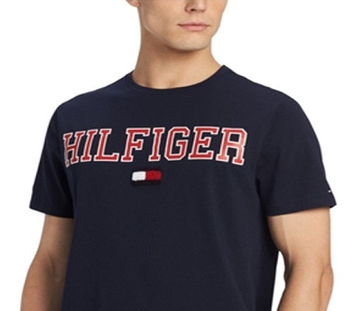 Camiseta Tommy Hilfiger Masculina com Logo Collegiate Azul Tamanho XXG