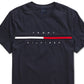 Camiseta Tommy Hilfiger Masculina Tino com Fecho Magnético nos Ombros Azul Tamanho P