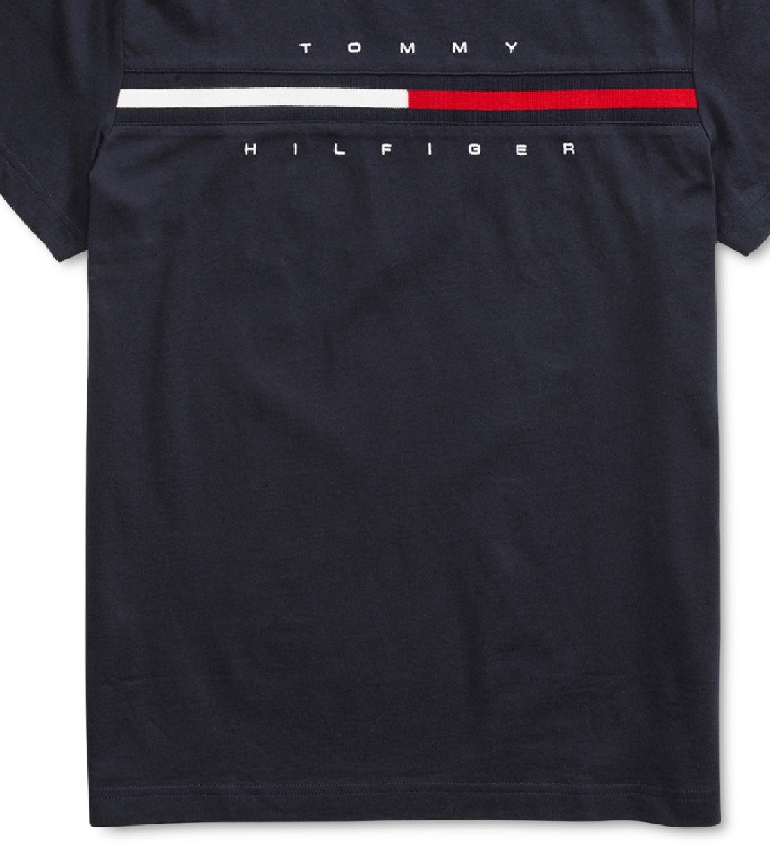 Camiseta Tommy Hilfiger Masculina Tino com Fecho Magnético nos Ombros Azul Tamanho P