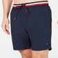 Calção de banho Tommy Hilfiger 7 Atlantic masculino, azul, tamanho extragrande