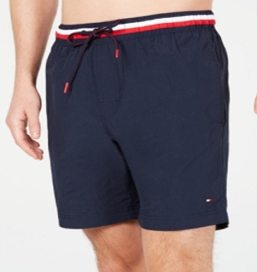 Calção de banho Tommy Hilfiger 7 Atlantic masculino, azul, tamanho extragrande