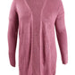 Hippie Rose Juniors' Back-Detail Long Cardigan Pink Size Small