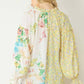 Entro - Floral Contrast Print V-Neck Blouse