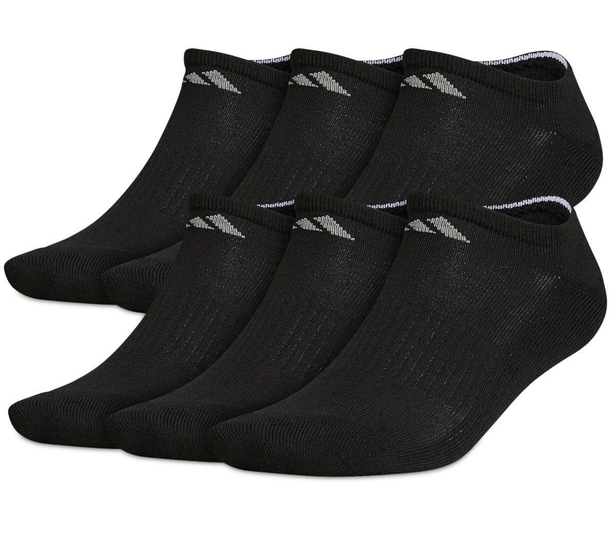adidas Mens Cushioned Athletic 6 Pack Socks Black Size 612