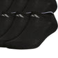 Pacote com 6 meias esportivas acolchoadas masculinas da Adidas, pretas, tamanho 6 a 12
