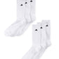 Pacote com 6 meias adidas Cushioned Crew Extended para homens, brancas, tamanho 12-16
