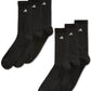 Pacote com 6 meias acolchoadas adidas masculinas, pretas, tamanho 12-16