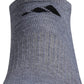 Pacote com 6 meias esportivas acolchoadas Adidas masculinas, cinza, tamanho 6-12