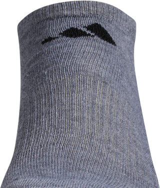Pacote com 6 meias esportivas acolchoadas Adidas masculinas, cinza, tamanho 6-12