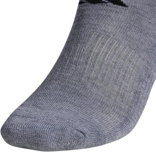 Pacote com 6 meias esportivas acolchoadas Adidas masculinas, cinza, tamanho 6-12