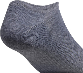 Pacote com 6 meias esportivas acolchoadas Adidas masculinas, cinza, tamanho 6-12
