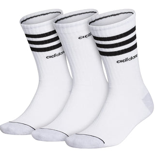 Meias Adidas Masculinas 3Pk Crew Brancas Tamanho 6-12