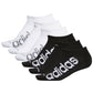 Meias Adidas Superlite No Show Femininas, Pacote com 6, Pretas, Tamanho 4-10