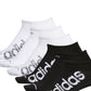 Meias Adidas Superlite No Show Femininas, Pacote com 6, Pretas, Tamanho 4-10