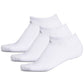 Meias Adidas Cushioned II No-Show Femininas, Pacote com 3, Brancas, Tamanho 4-10