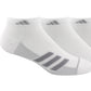 Meias esportivas acolchoadas adidas masculinas, pacote com 6, brancas, tamanho 6 a 12