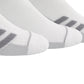 Meias esportivas acolchoadas adidas masculinas, pacote com 6, brancas, tamanho 6 a 12