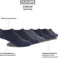 Meias invisíveis acolchoadas esportivas masculinas Adidas, pacote com 6, tamanho regular, azul