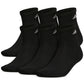Pacote com 6 meias acolchoadas adidas masculinas, tamanho GG, pretas