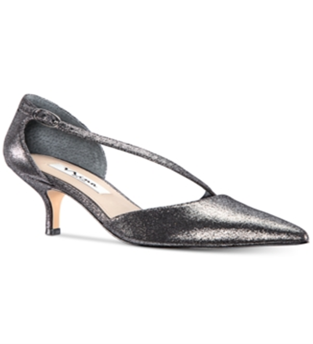 Nina Tirisa Scarpin Feminino com Alça Assimétrica Cinza Tamanho 8,5 M