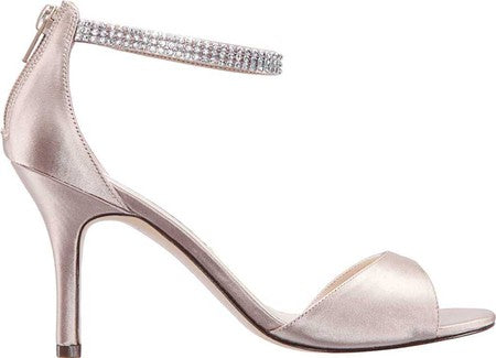 Sandália feminina Nina Volanda com tira no tornozelo, marrom, tamanho 7,5