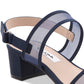 Sandália feminina Nina Ganice Mesh com tiras, azul, tamanho 8,5 M