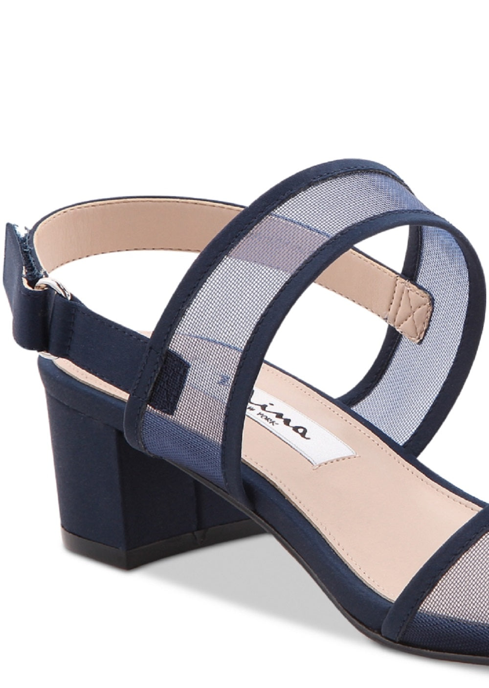 Sandália feminina Nina Ganice Mesh com tiras, azul, tamanho 8,5 M