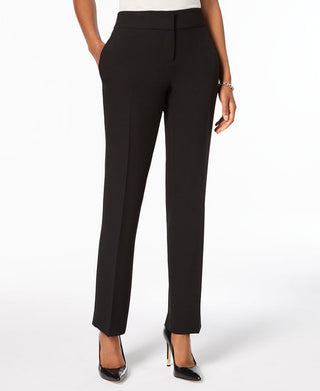 Kasper Women's Slim Straight Leg Trousers Black Size 2 Petite