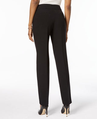 Kasper Women's Slim Straight-Leg Trousers Black