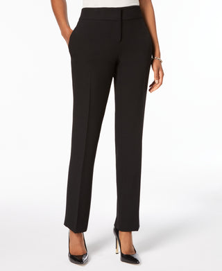 Kasper Women's Slim Straight Leg Trousers Black Size 8Petite