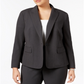 Blazer feminino Anne Klein com um botão, cinza, tamanho 20W