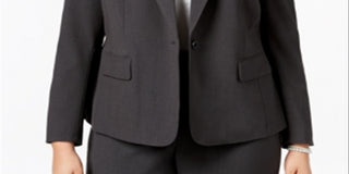 Anne Klein Women's One Button Blazer Gray Size 20W