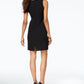 Vestido justo com decote em V Kasper feminino, preto, tamanho 14, pequeno