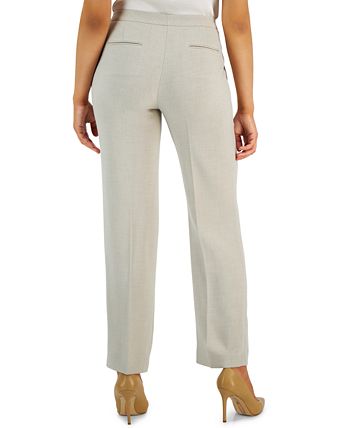 Calça social moderna Kasper feminina com cintura alta, azul, tamanho 8