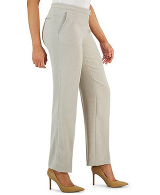 Calça social moderna Kasper feminina com cintura alta, azul, tamanho 8