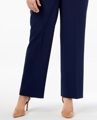 Calça social moderna feminina Kasper, azul, tamanho 24W