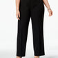Calça social feminina Kasper Modern, preta, tamanho 16W