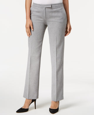 Kasper Women's Tab Waist Modern Dress Pants Gray Size 16