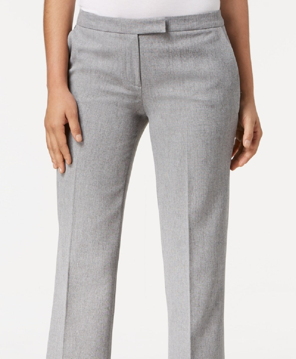 Calça feminina Kasper com cintura elástica e aba preta, tamanho 18