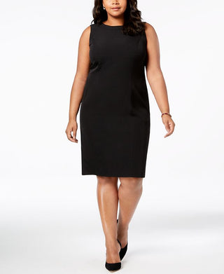 Kasper Women's Sleeveless Sheath Dress Black Size 16W