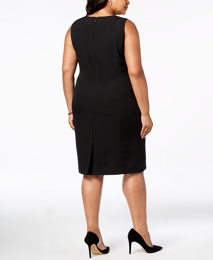 Vestido tubinho sem mangas Kasper feminino, preto, tamanho 16W