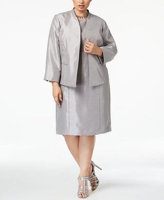 Le Suit Vestido Flyaway Feminino Cinza Pequeno