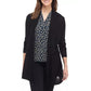 Cardigan longo peplum feminino Anne Klein, preto, tamanho médio
