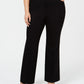 Calça de compressão feminina Anne Klein Flare Leg Ponte, preta, tamanho 20W