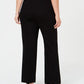 Calça de compressão feminina Anne Klein Flare Leg Ponte, preta, tamanho 20W